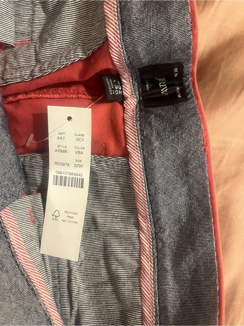 J. Crew Coral Cotton Chino Pants